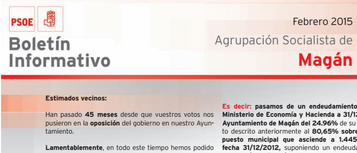 Boletín informativo febrero 2015